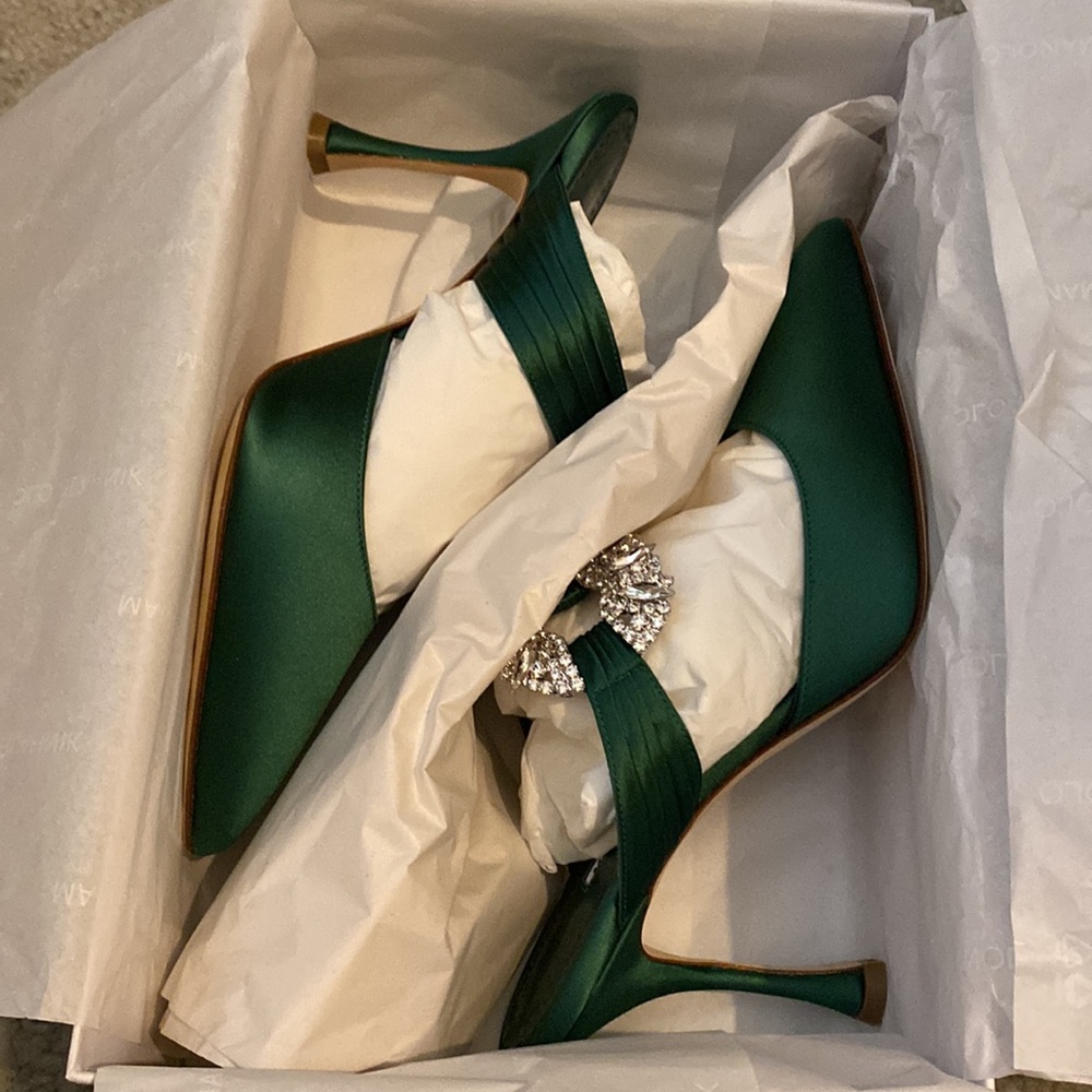 Manolo Blahnik green maidugura mule-BNIB!! - Picture 7 of 7